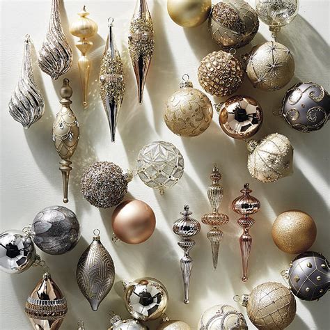 box of mixed metal ornaments|Mixed Metals Glass Ornaments .